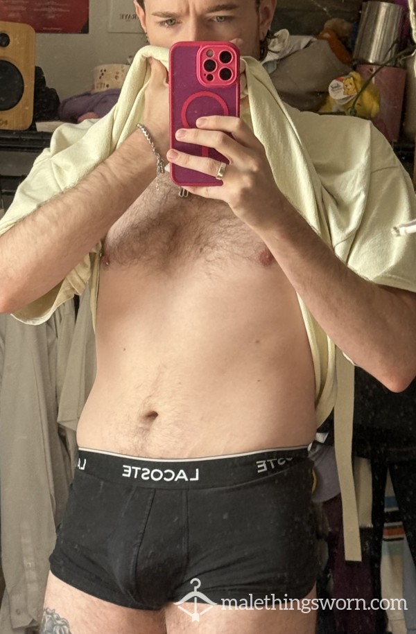 Worn Black Lacoste Boxers