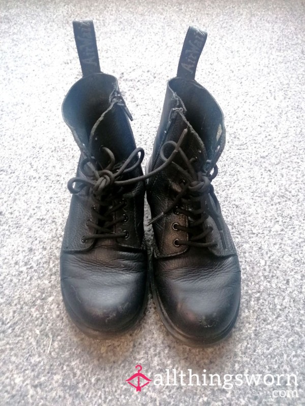 Size 2 Black Leather Doc Martens - 2 Years Wear