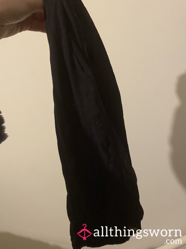 Worn Black Nylon Tights