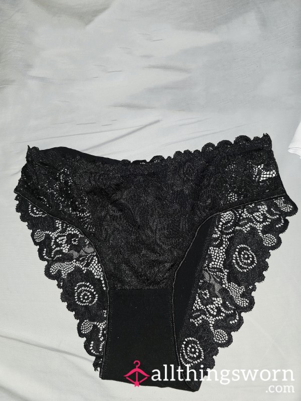 Worn Black Panties. Large 7 Small 8. Be My First❤️. 🔥