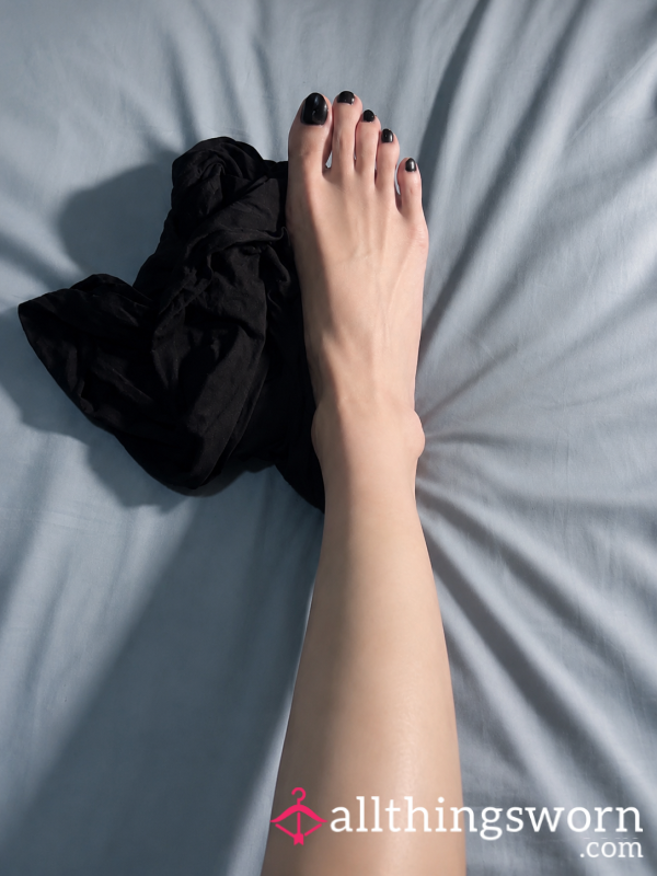 Worn Black Pantyhose - Worn All Day