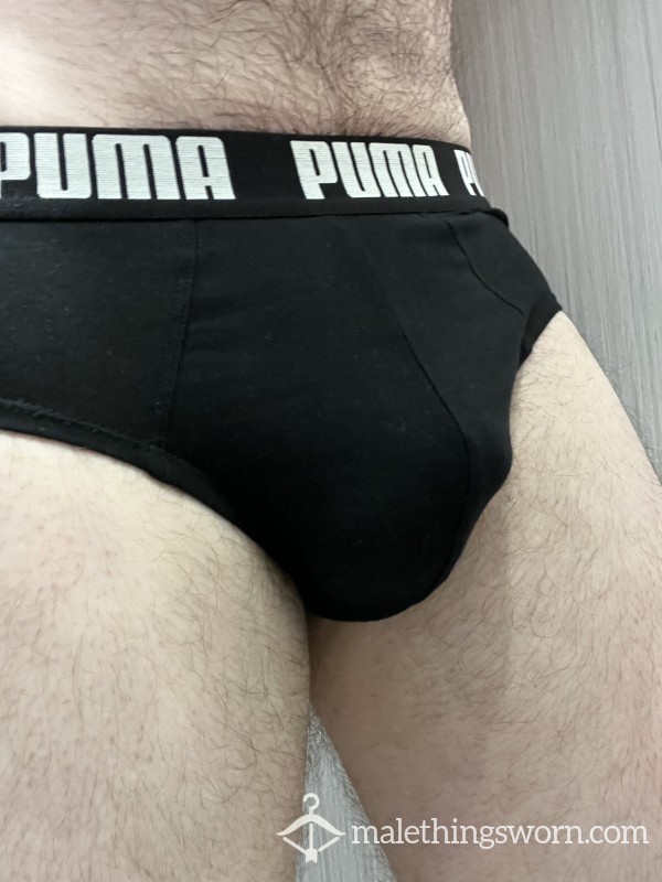 Worn Black Puma Briefs (L)