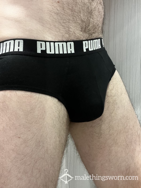 Worn Black Puma Briefs (L)