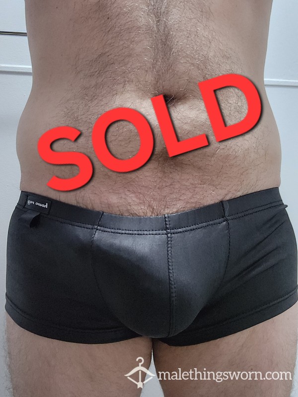 *Worn Black Shiny Trunks