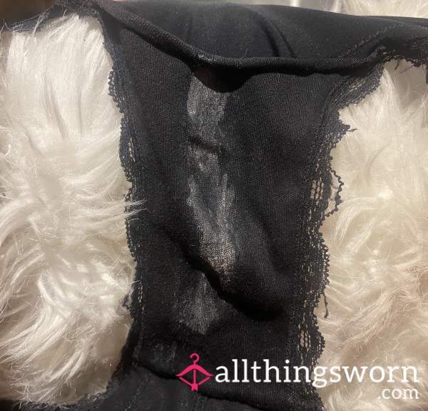 Worn Black Silky Panties — 3 Days Of Intimate Wear