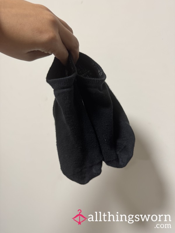 Worn Black Socks