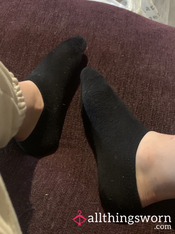 Worn Black Socks