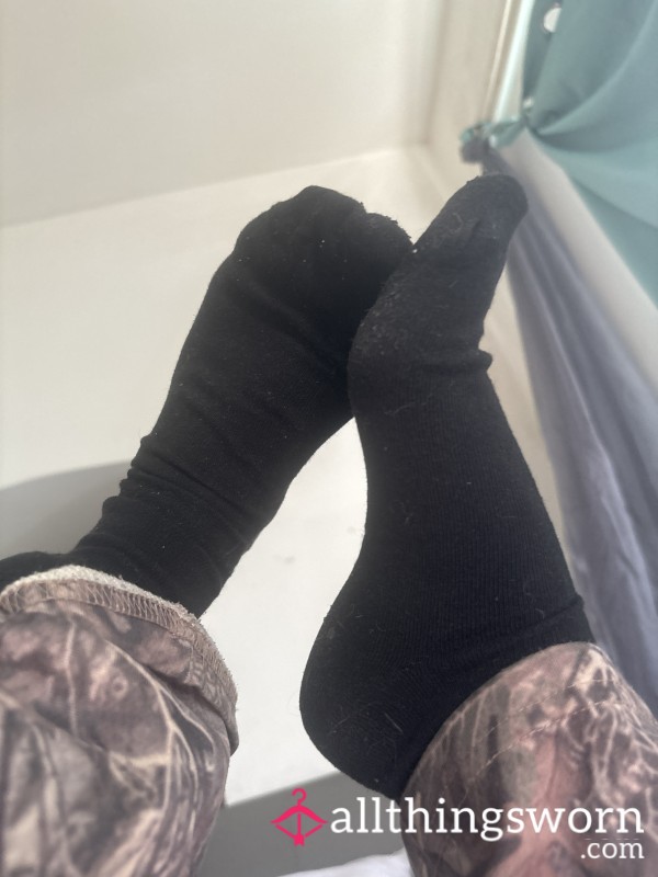Worn Black Socks 🖤🌚🥰