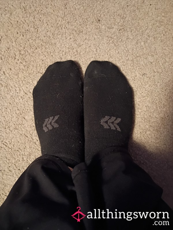 Worn Black Socks