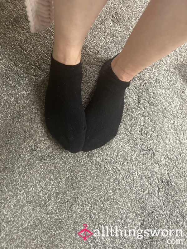Worn Black Socks