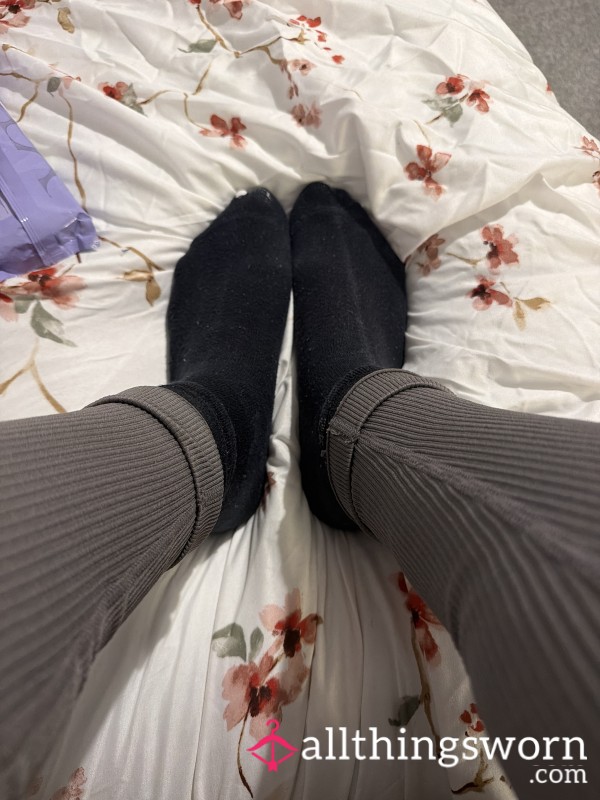 Worn Black Socks