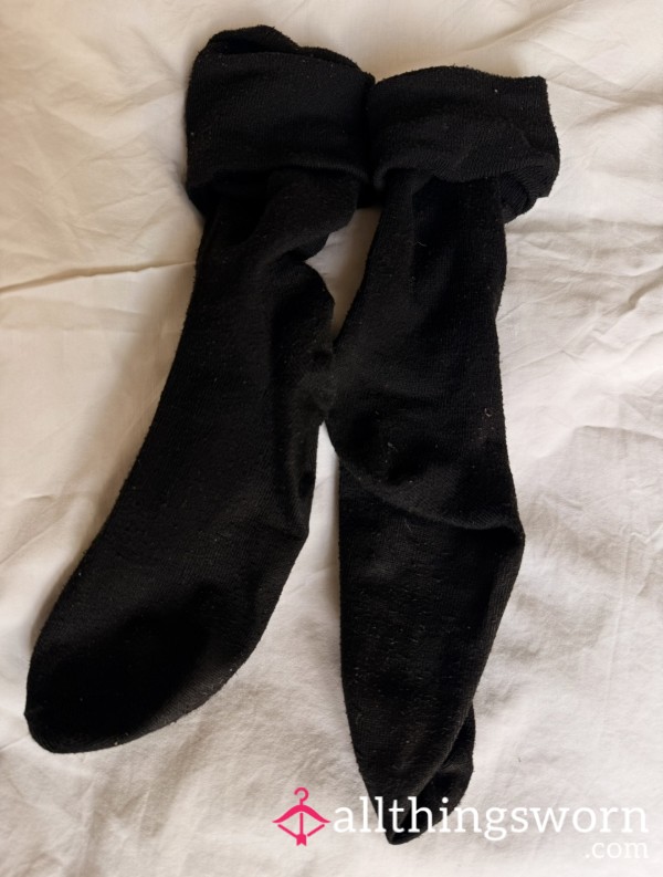 Worn Black Socks – Soft & Used 💕