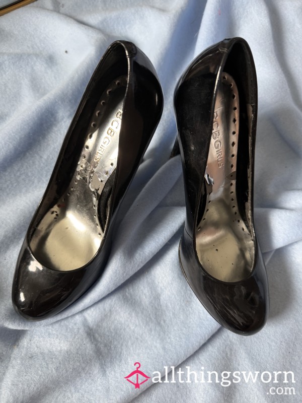 Worn Black Stilettos