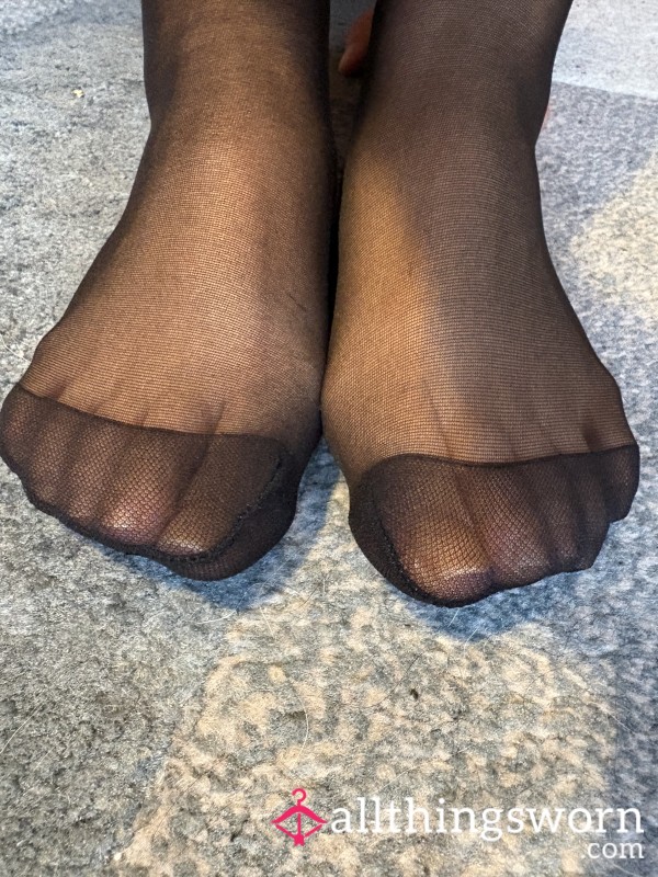 Worn Black Stockings For Work