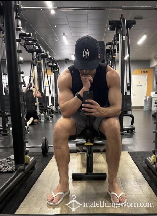 Worn Black Tank Top.