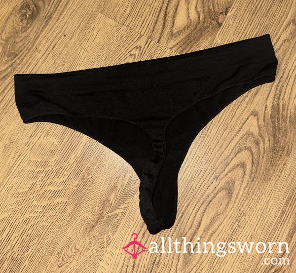 Worn Black Thong