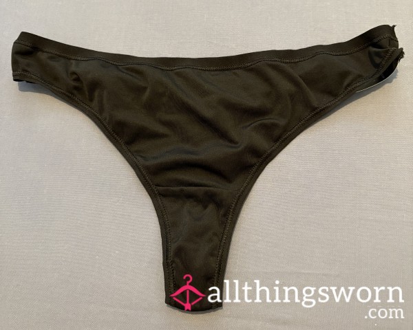 Worn Black Thong