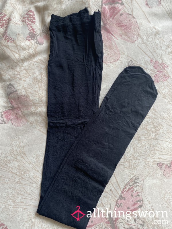 Worn Black Tights