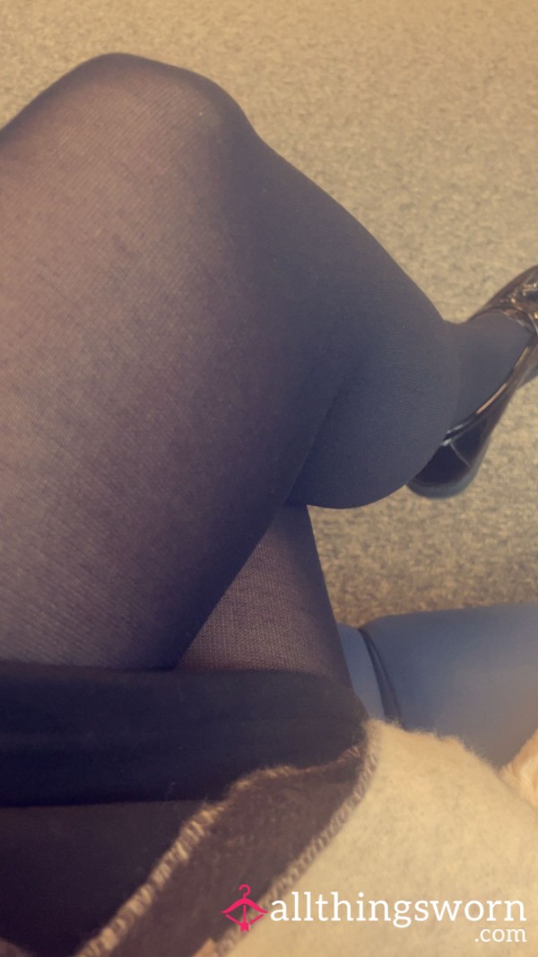 Worn Black Tights