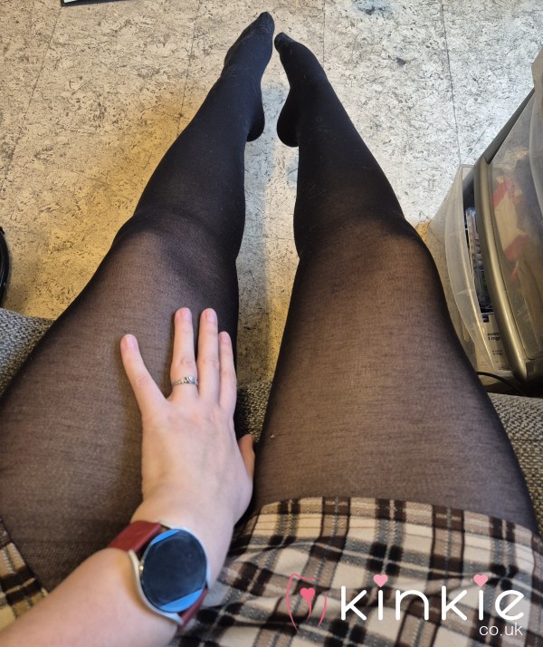 Worn Black Tights