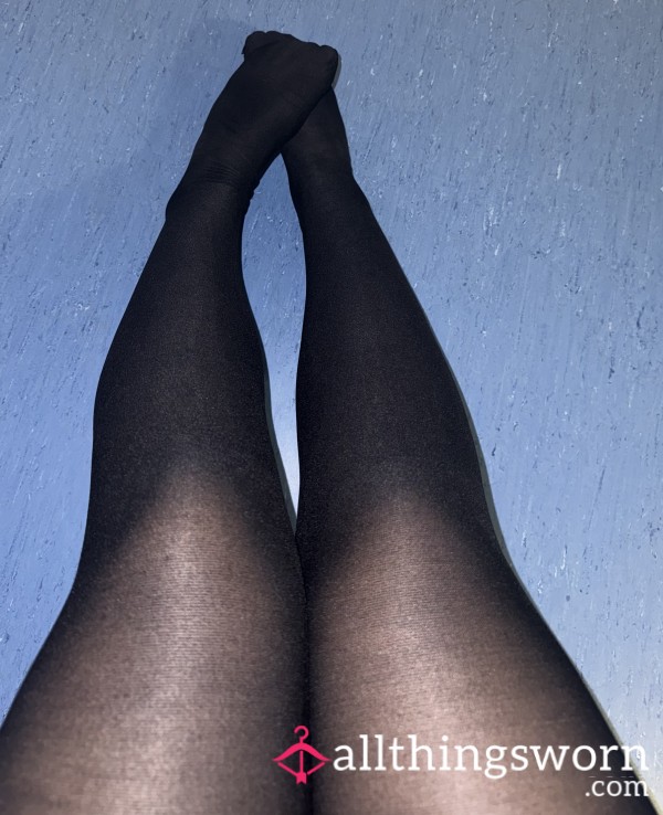 Worn Black Tights