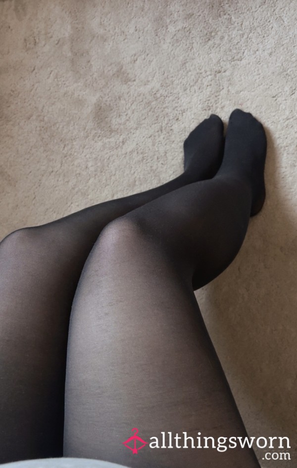 Worn Black Tights