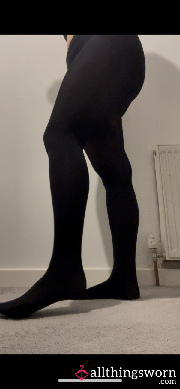 Worn Black Tights