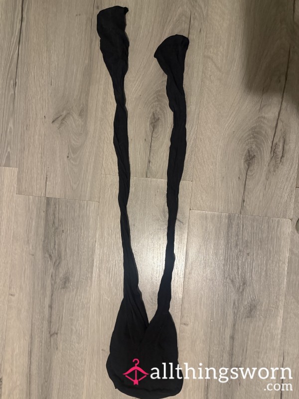 Worn Black Tights