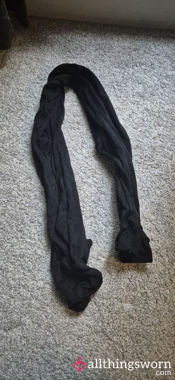 Worn Black Tights