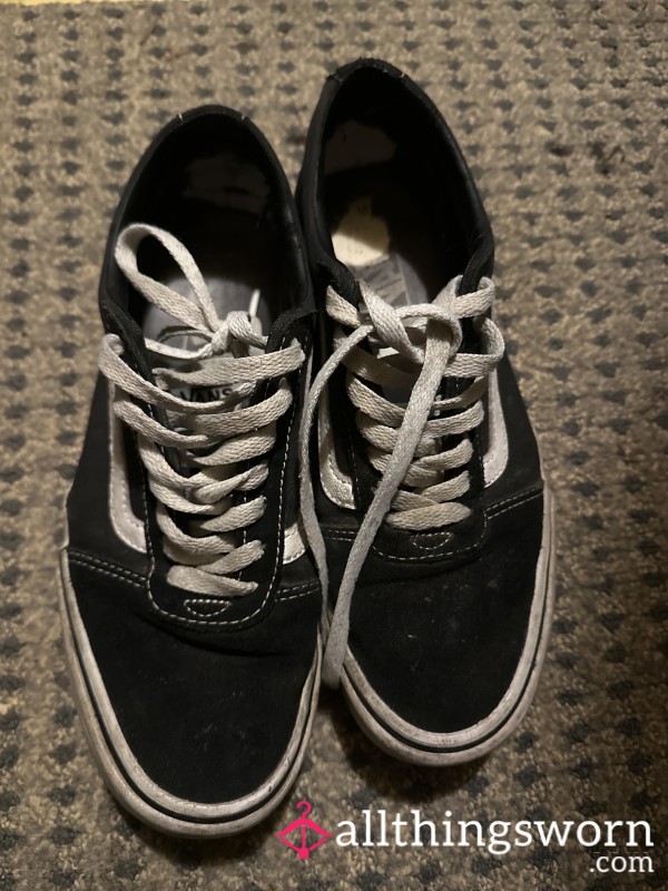 Worn Black Vans
