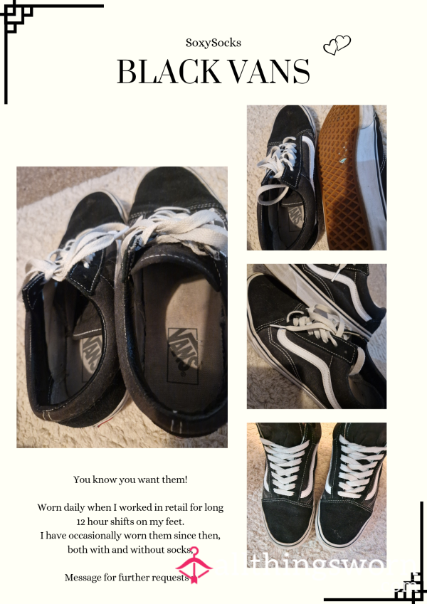 Worn Black Vans