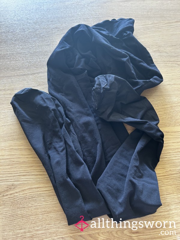 🖤 Worn Black Work Tights 🖤