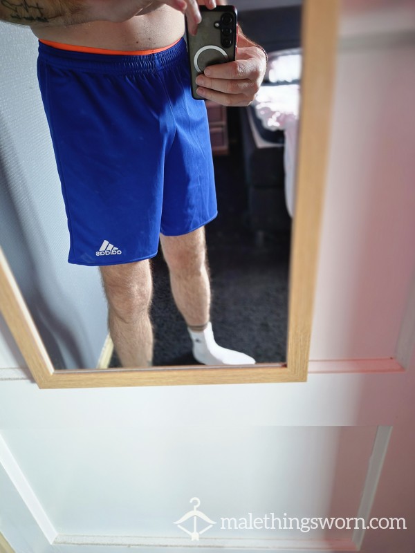 Worn Blue Adidas Shorts