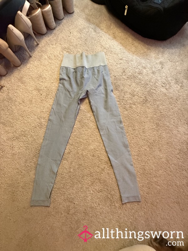 Worn Blue Leggings