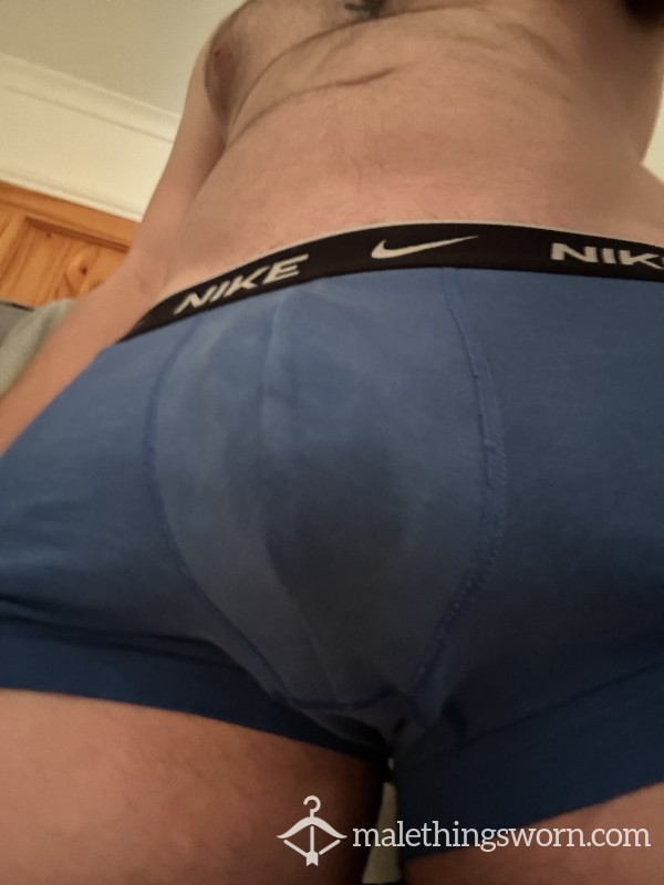 Worn Blue Nike Boxers