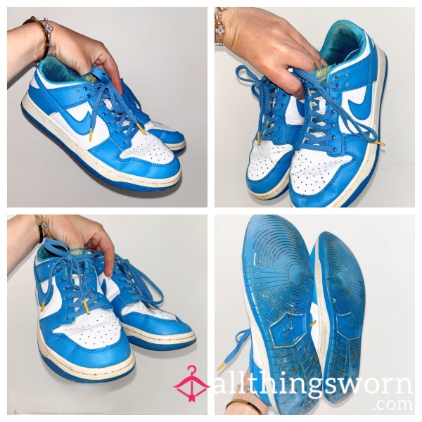 Worn Blue Nike Dunks My Go To Pair Of Gym Trainers | Size 5 |