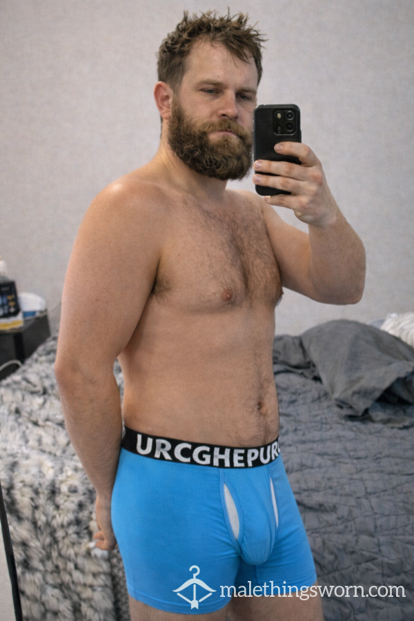 Worn Blue Pouch Boxers