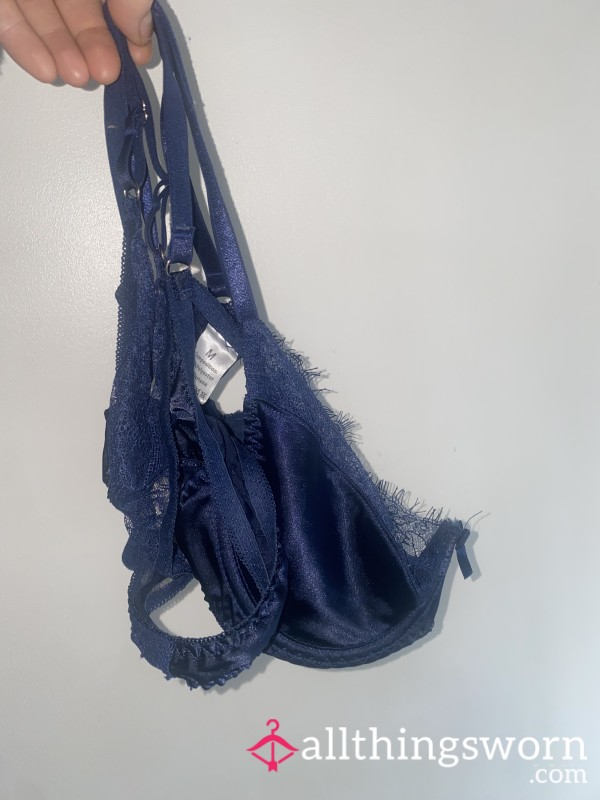 Worn Blue Silk & Lace Set 💙