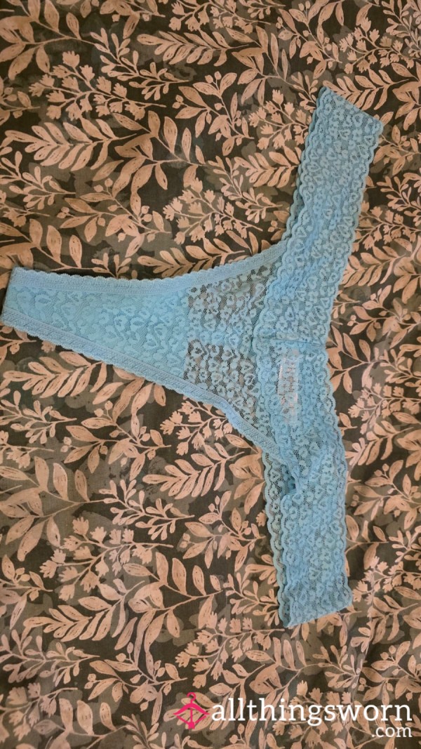 Worn Blue Thong