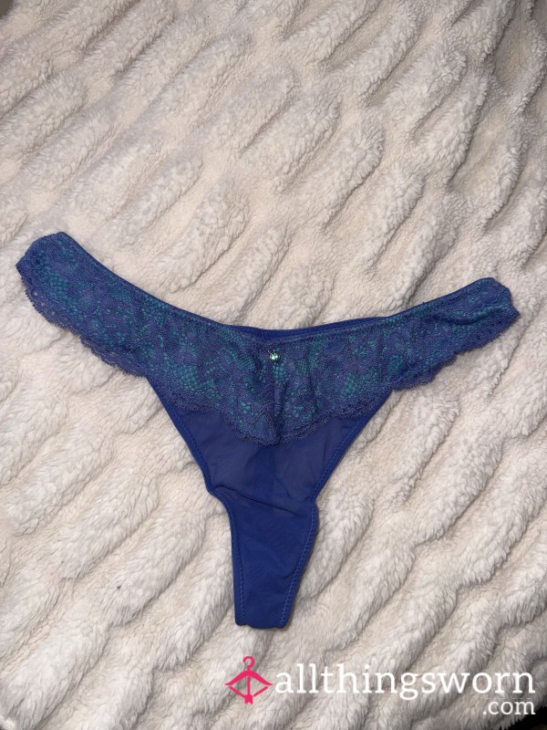 Worn Blue Thong🦋