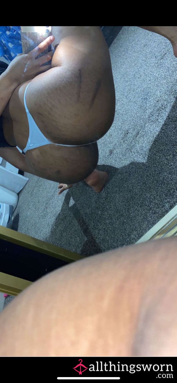 •	“Worn Blue Thong – Soaked In Sa** & Scent”