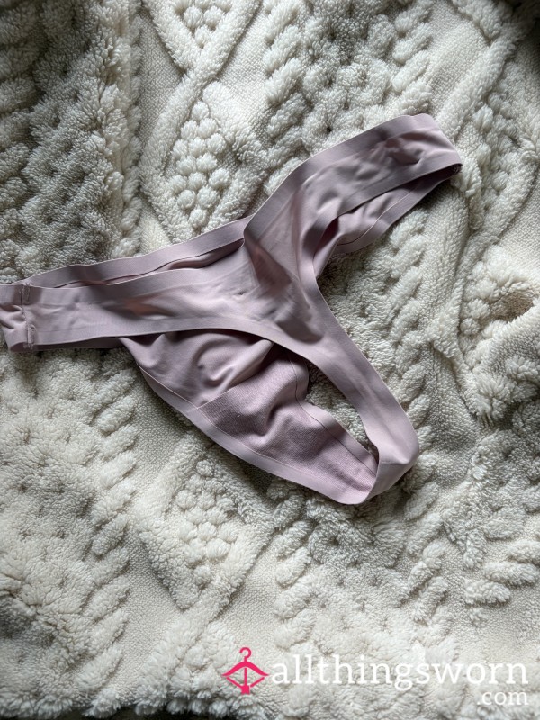 Worn Blush Color Thong Panty