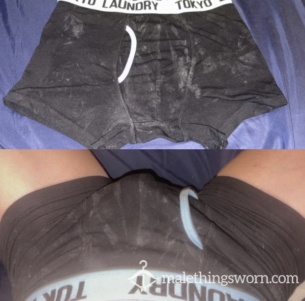 Worn Boxers With C*m On