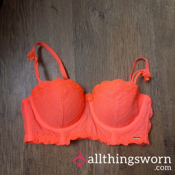 Worn Bra Neon Orange