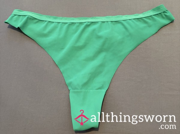 Worn Bright Green Thong