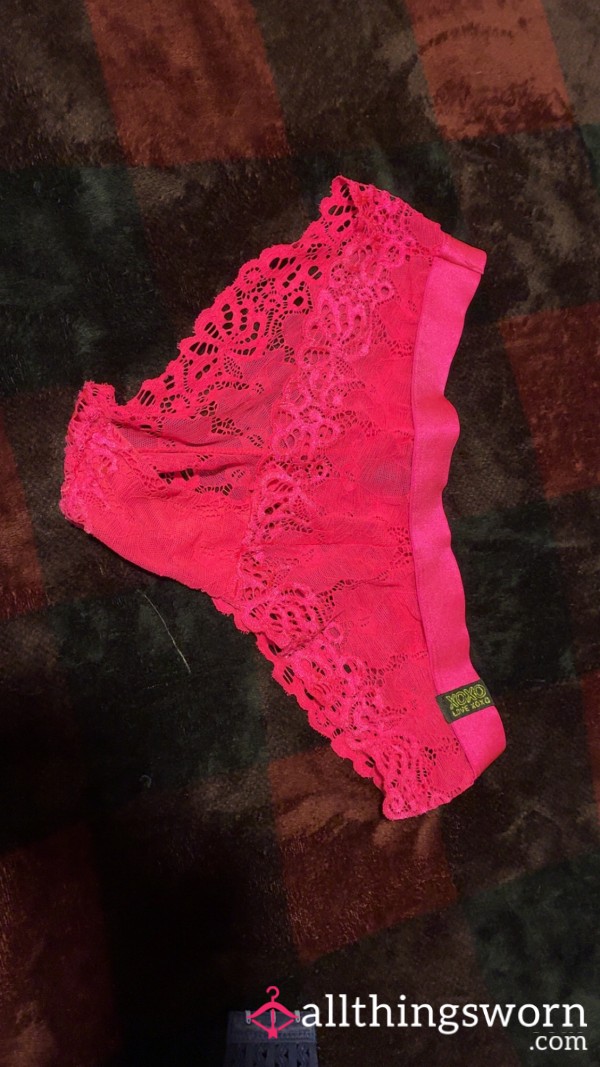 Worn Bright Pink Panties