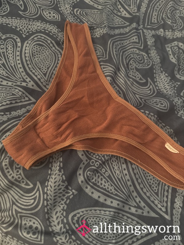 Worn Brown Cotton Panty