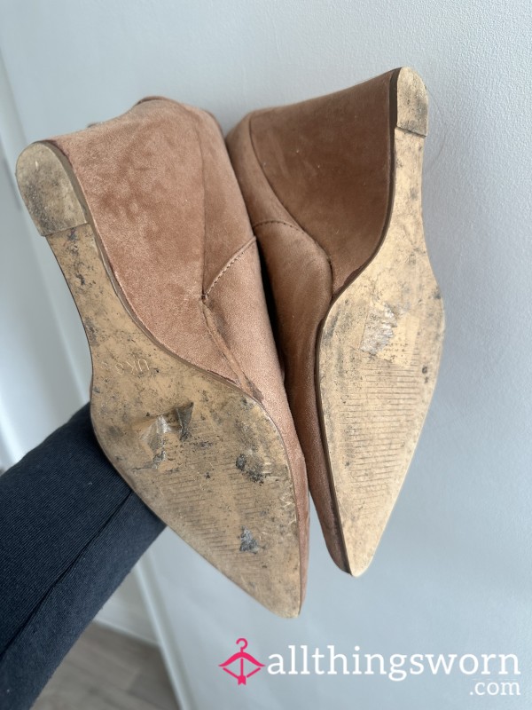 Worn Brown High Boots
