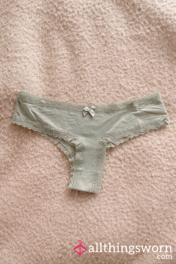 Worn By Me - Green Lace Thong - 1 Day Worn
