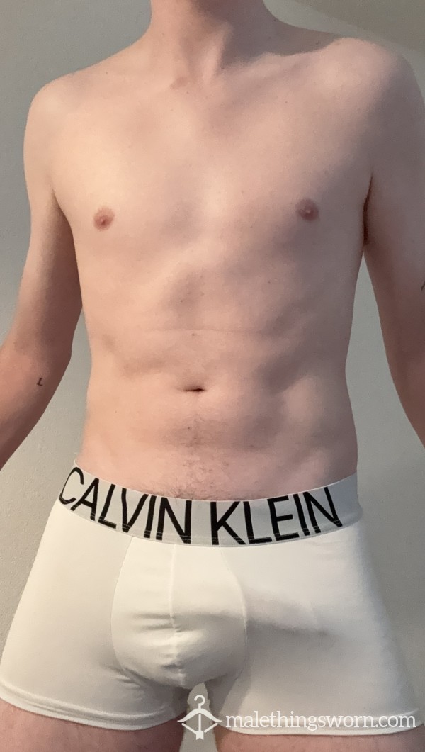 Worn Calvin Klein White Boxer Briefs